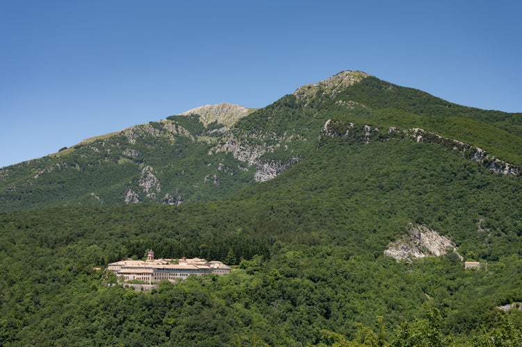 photo of Trisulti Charterhouse is a monastery located in the municipality of Collepardo, in the province of Frosinone. It is recognized as a national monument in 1879.