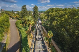 Photo of Bordeaux aerial panoramic view. Bordeaux is a port city on the Garonne river in Southwestern France.