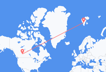 Flyg från Edmonton till Svalbard