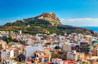 Photo of View on Peniscola from the top of Pope Luna's Castle , Valencia, Spain.