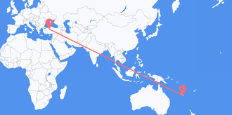 New Caledonia to Turkey