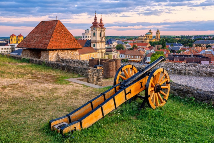 Photo of castle of Eger , Hungary .