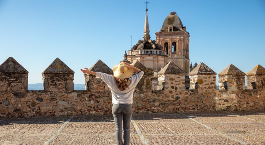 Photo of woman tourist in Spain- Jerez de los Caballeros.