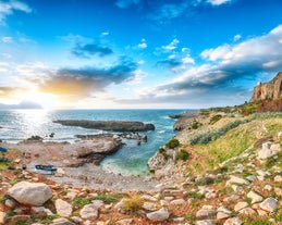 Photo of best beaches of Sicily island , Scopello, Province of Trapani, Italy. 