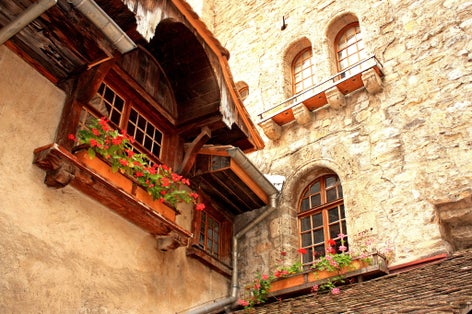 Photo from the interior of the Chillon Castle, Switzerland.