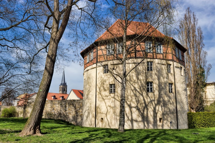 Photo of City wall with Rondell in aschersleben, germany.