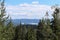 photo of Swedish summer landscape, view above the trees from Järvzoo, Sweden.