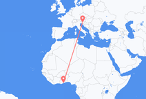 Accra to Ljubljana