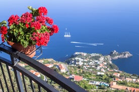 photo of breathtaking aerial view of Sorrento city, Amalfi coast, Italy.