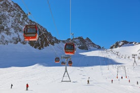 photo of an aerial view of winter resort Mayrhofen, Austria.