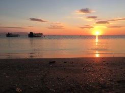 Photo of fishing boat on the beach in Alexandroupolis, Greece