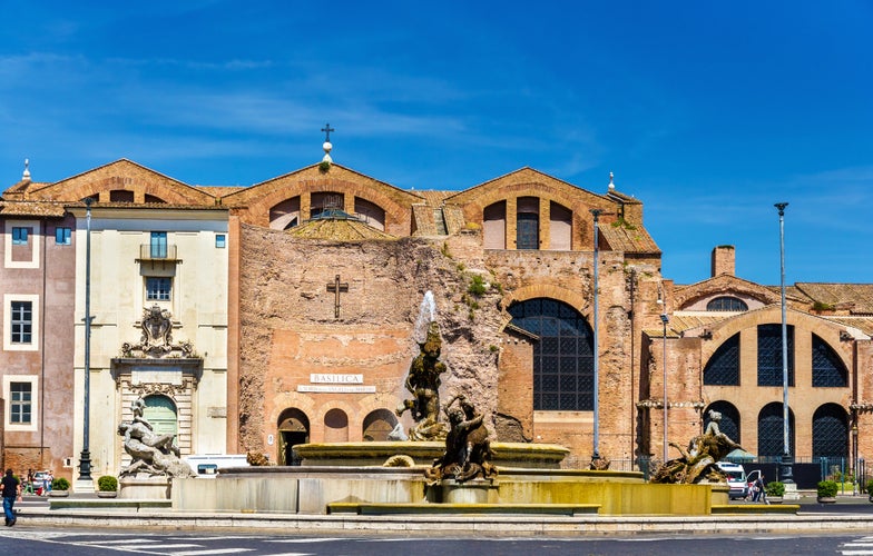 Photo of Fontana delle Naiadi and Santa Maria degli Angeli e dei Martiri Basilica in Rome, Italy