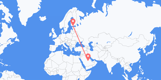 Saudi Arabia to Finland