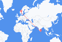 Flyrejser fra Hambantota, Sri Lanka til Oslo, Norge