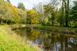 Photo of the Erdre River in Nantes, France.