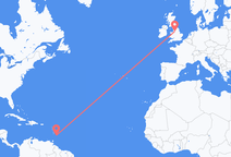 frá Bridgetown til Manchester
