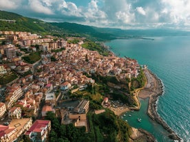 Photo of  view at the bay and port in Pizzo, Calabria, Italy.