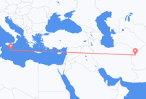 アフガニスタンのヘラートから、マルタのバレッタまでのフライト