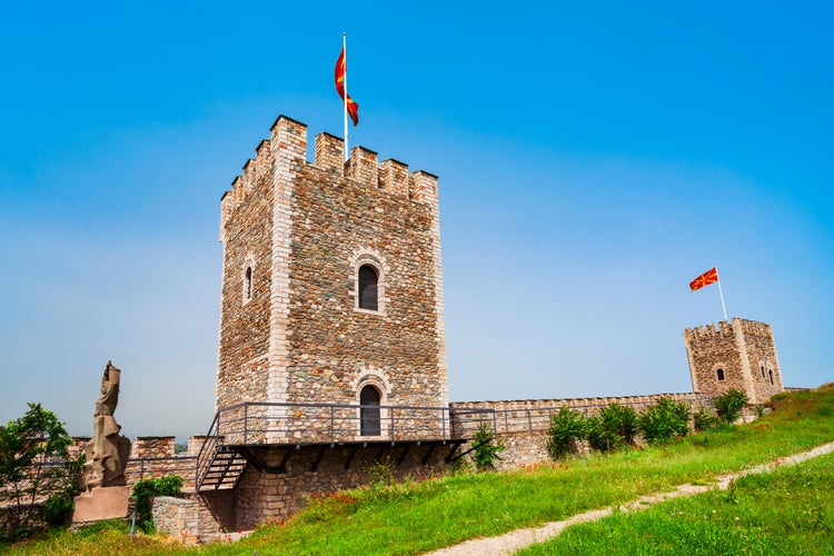 Photo of Skopje Fortress a historic fortress located in the old town of Skopje city, North Macedonia.