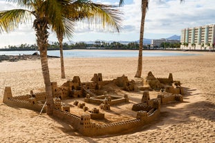 photo of landscape of Charco de San Gines in Arrecife, Lanzarote, Spain.