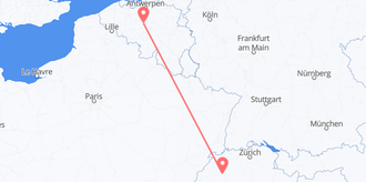 Belgien nach die Schweiz