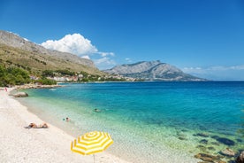 Split city beaches aerial view, Croatia.