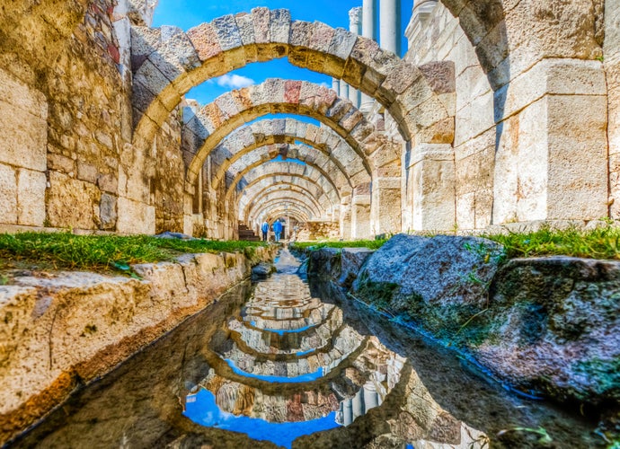 Photo of Agora of the ancient city of Smyrna in Izmir, Turkey.