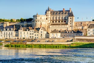 Photo of Tours aerial panoramic view. Tours is a city in the Loire valley of France.