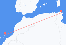 Flyrejser fra Tunis til Lanzarote