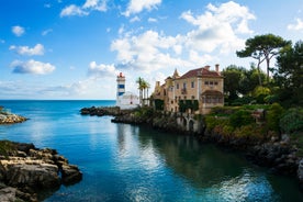 Photo of Baroque facade of Queluz National Palace and Neptune Fountain in Sintra, Lisbon district, Portugal.