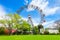 Photo of the Wiener Riesenrad or Vienna Giant Wheel 65m tall Ferris wheel in Prater park in Austria.