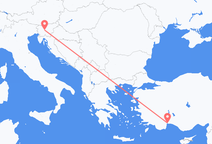 Flights from Antalya to Ljubljana