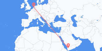 Flyg från Jemen till Nederländerna