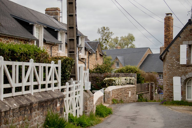 Photo of Carolles village in Normandy, a painters' village.