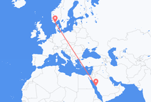 Vuelos de Yanbu, Arabia Saudí a Kristiansand, Noruega