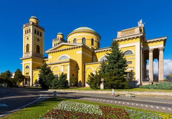 Photo of Basilica in Eger , Hungary .