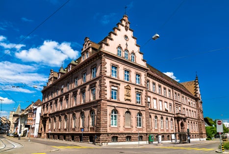 Photo of University Building in Basel, Switzerland in summer.