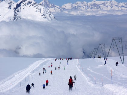 photo of Skiing in Zermatt swiss alps in Zermatt, Switzerland.