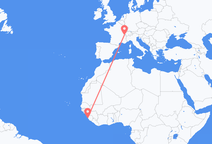 フリータウンからジュネーブ行きのフライト