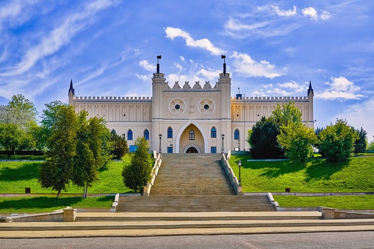 Photo of main entrance gate of the Neo-gothic Part of Lublin Castle, Poland.