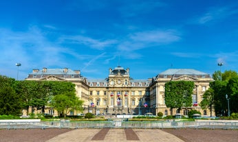 Photo of Lille, the Porte de Paris, view from the belfry of the city hall.