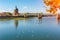 photo of a magnificent view of the Saint-Pierre bridge passes over the Garonne and it was completely rebuilt in 1987 in Toulouse, France.