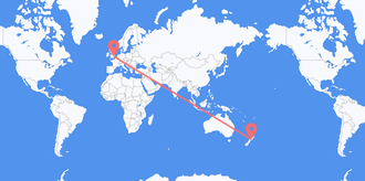 Flights from New Zealand to the United Kingdom