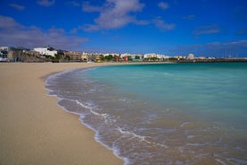 photo of aerial view of Puerto del Rosario city, Fuerteventura Island, Canary Islands, Spain.