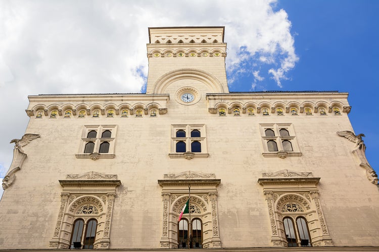 Photo of facade of the building of the Chamber of Commerce of Chieti, Italy.