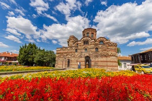 Photo of ruins of the capital city of the First Bulgarian Empire medieval stronghold Great Preslav (Veliki Preslav), Shumen Region, Bulgaria.