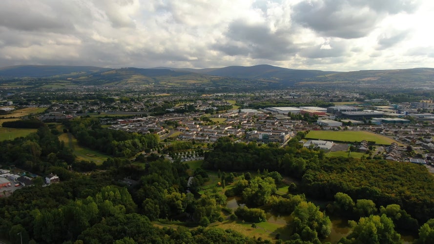 photo of an aerial view of Tymon park in Tallaght, Ireland.