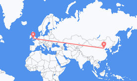 중국 출발 웨일즈 도착 항공편