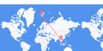 Loty z Laosu na Svalbard i Jan Mayen