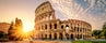 photo of Colosseum in Rome at sunrise, Italy, Europe.